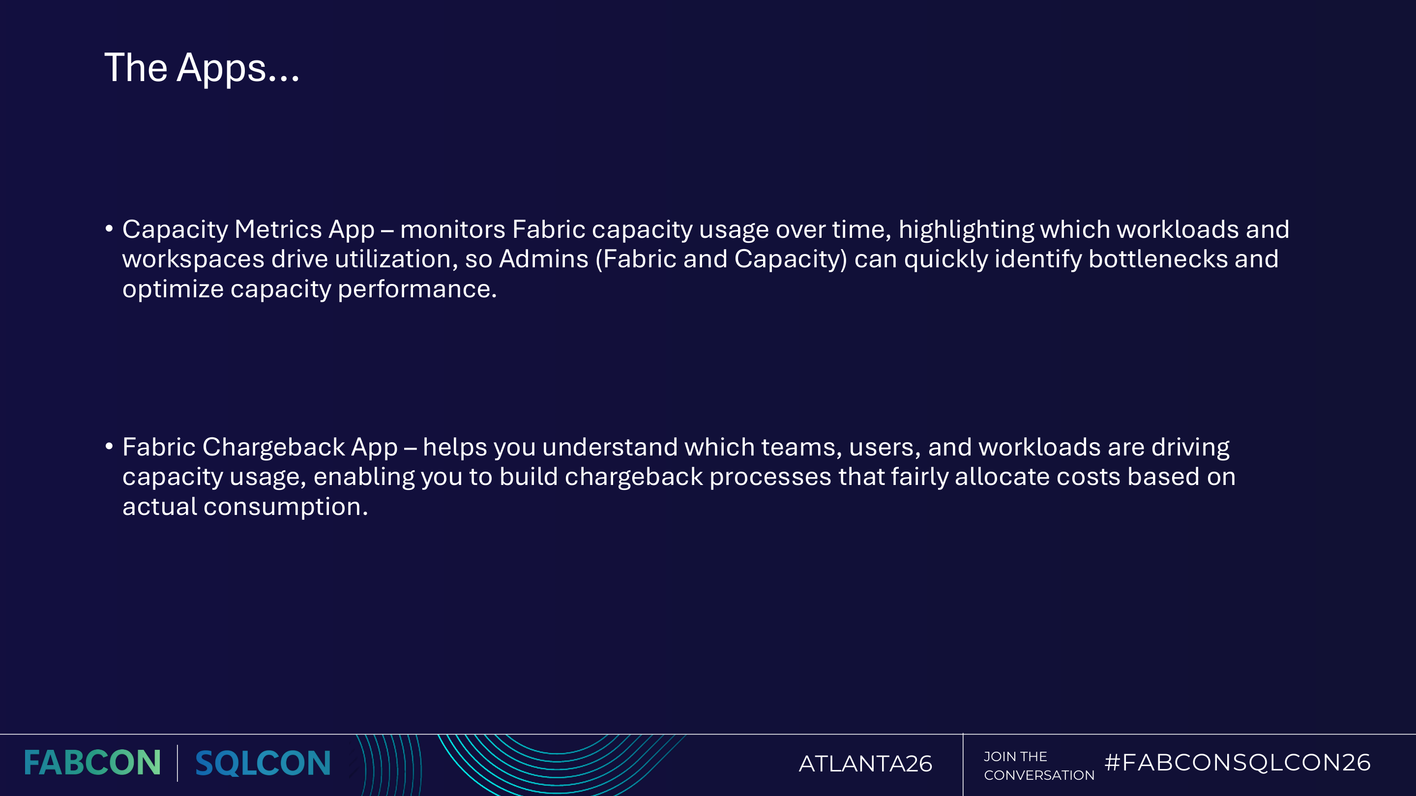 Les 6 applications de monitoring Fabric
